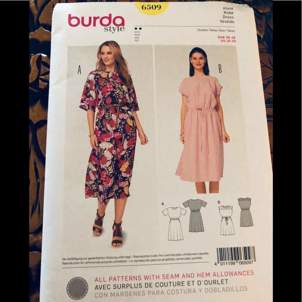 - - Burda style dress 6509 us size 10-20